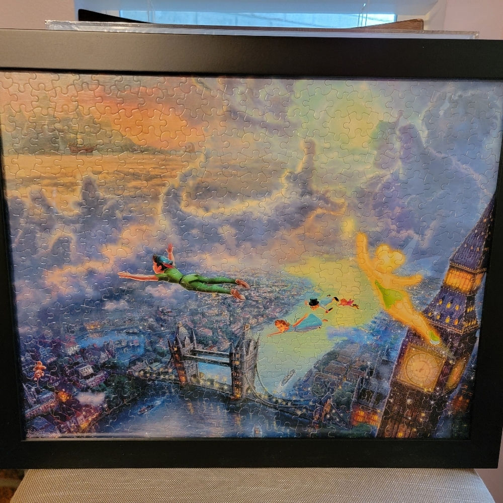 Thomas Kinkade Vibrant Fantasy Art with Black Frame